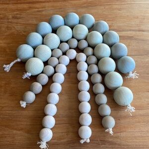 Wood tablescape decor